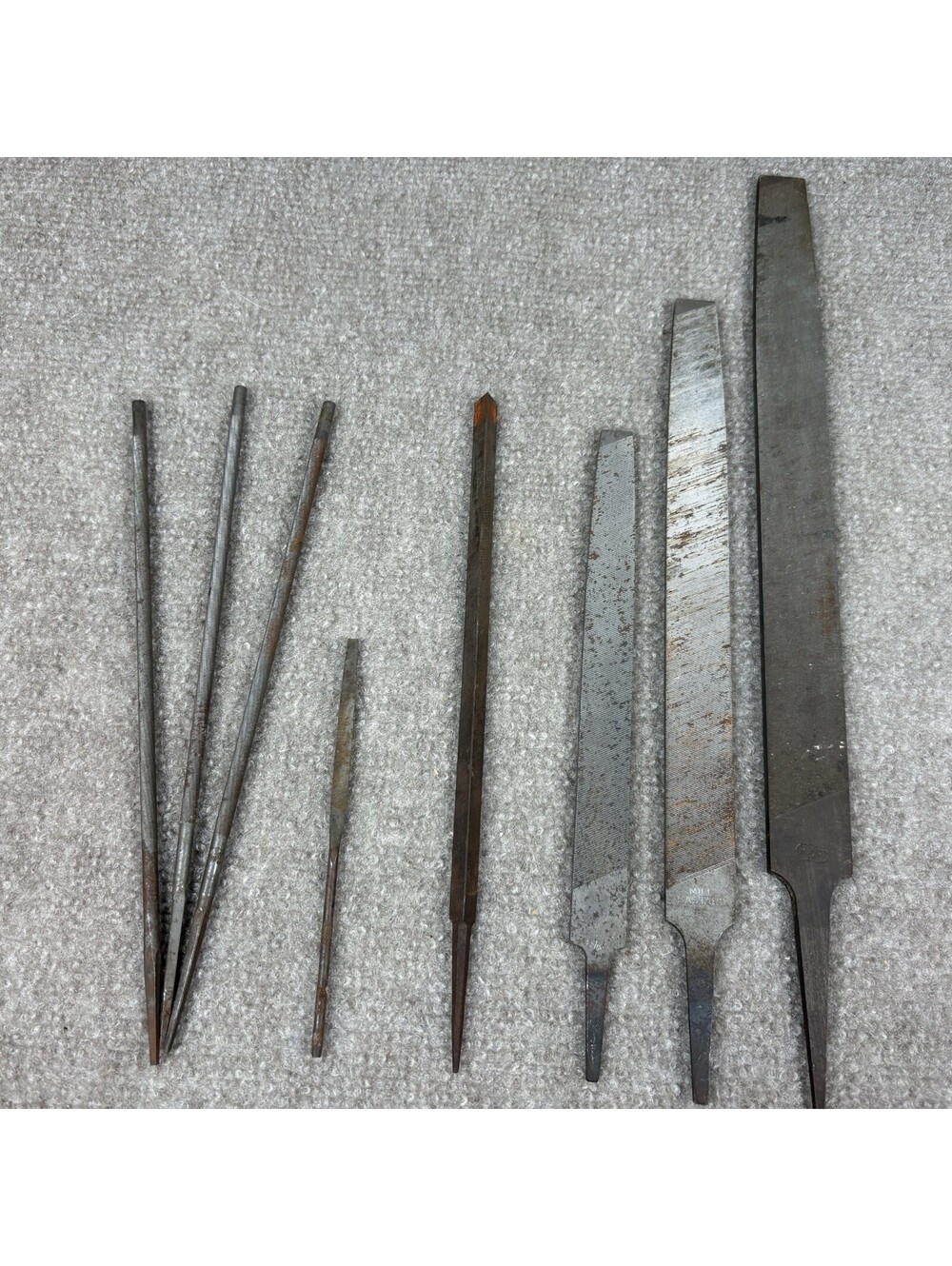 Lot Of 8 Vintage Shop Tool Files Mixed Sizes & Brands Nicholson Swiss USA Japan